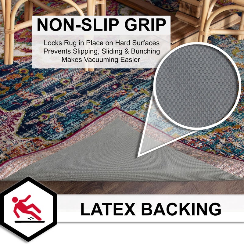 Mohawk Home 12â€™ x 15â€™ Non Slip Grip Rug Pad 1/8" Low Profile Felt Cushion + Rubber Gripper, Great For High Traffic Areas - Safe For All Floors - Image 4